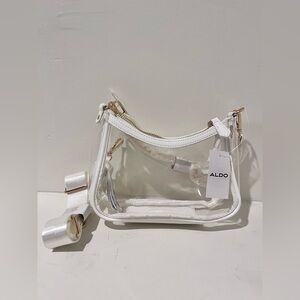 ALDO Transparent Crossbody Bag with White Trim